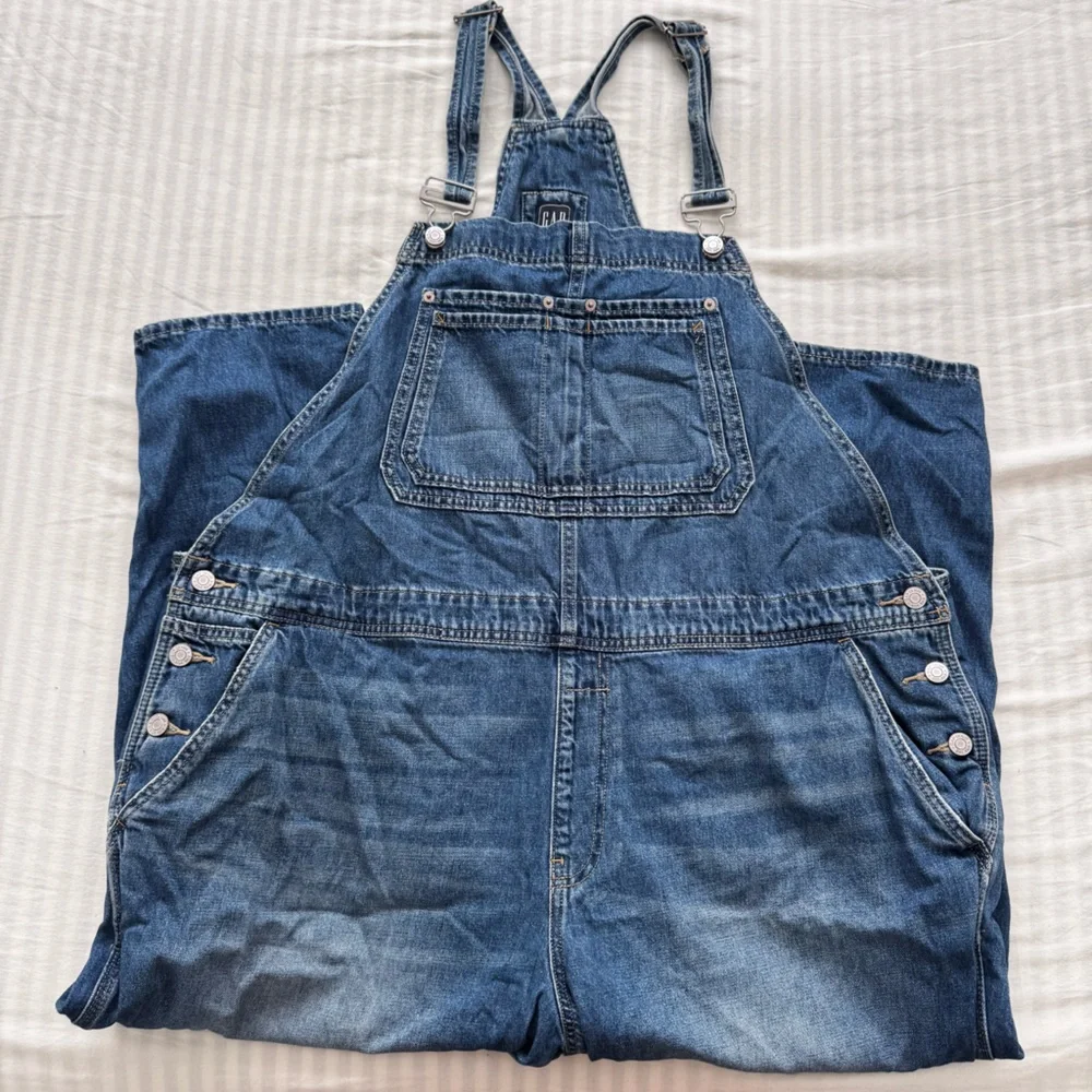 GAP Blue Denim Overall Pants - Picture 2 of 8